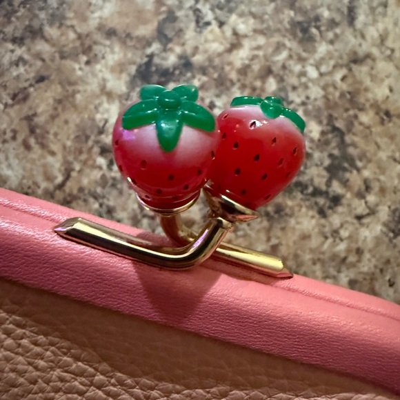 Coach Pink and Tan Wristlet Coin pouch - Picture 4 of 5